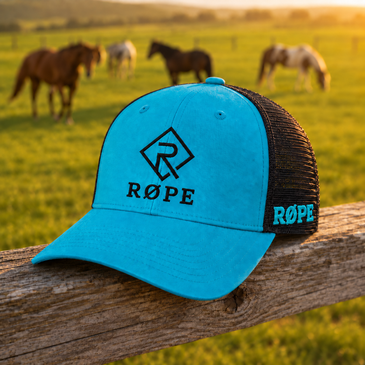 Casquette femme RØPE Breakaway Roping turquoise - vue principale