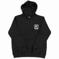 Hoodie homme RØPE Tie-Døwn Røping noir — vue de devant sur fond blanc