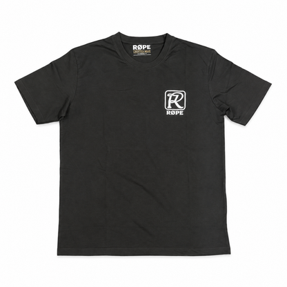 T-shirt homme RØPE Tie-Døwn Røping noir — vue de devant sur fond blanc