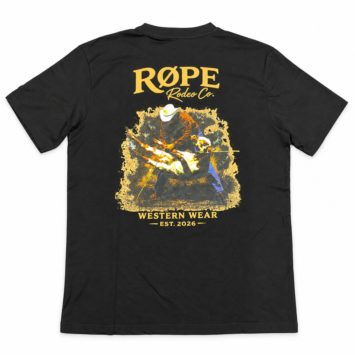 T-shirt homme RØPE Tie-Døwn Røping noir — vue de dos sur fond blanc